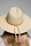 Double Trouble Straw Hat with Suede Band