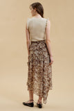 Fall Floral Midi Skirt