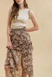 Fall Floral Midi Skirt