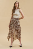 Fall Floral Midi Skirt