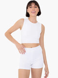 Cropped White Double Sided Tank