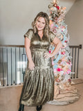 Golden Holiday Dress