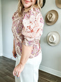 Blushing Vintage Top