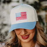American Flag Vintage Trucker Hat