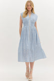 Blue Checkered All The Way Up Dress