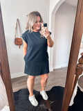 Simple Studded Black Dress