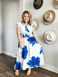 Bloom Midi Dress - Blue