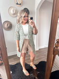 Sage Crocheted Kimono