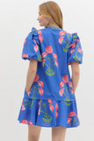 Cobalt Floral Mini