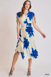 Bloom Midi Dress - Blue