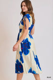 Bloom Midi Dress - Blue