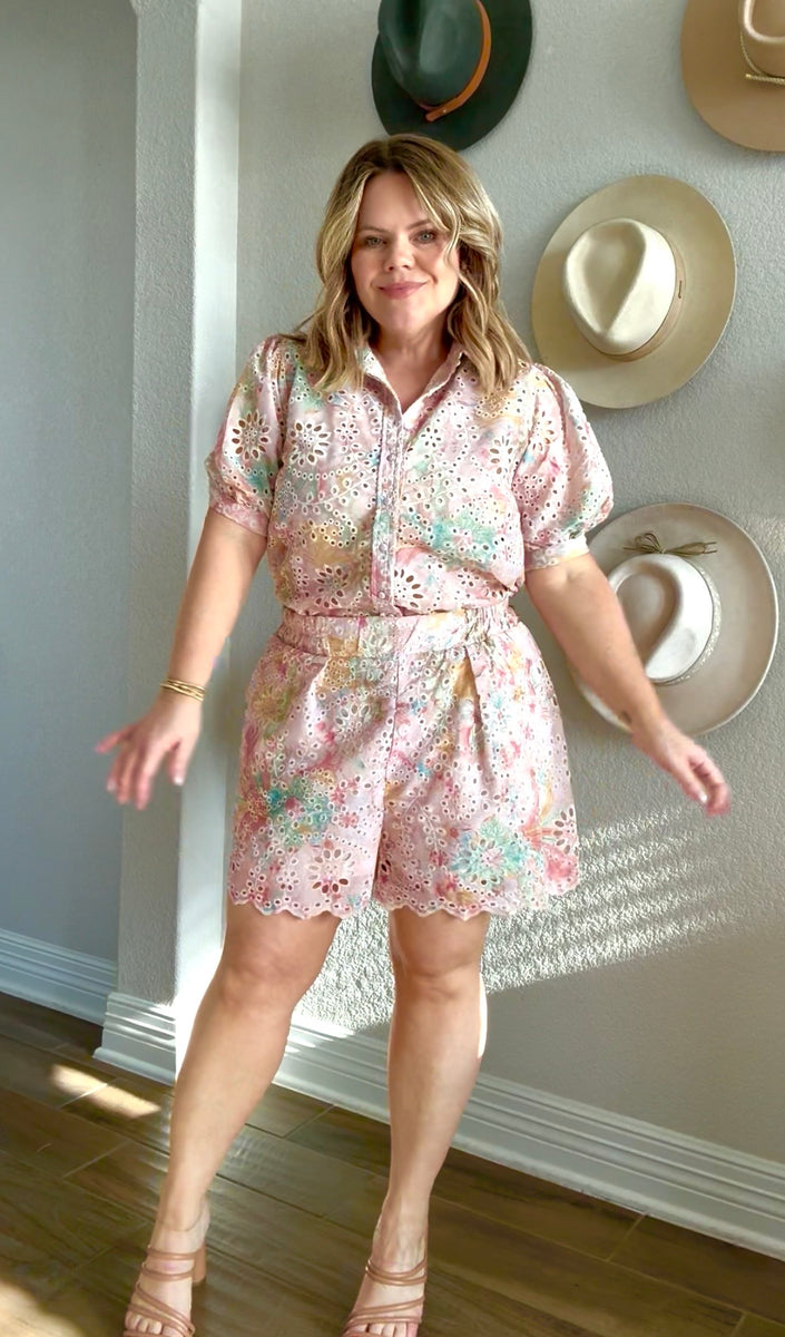 eyelet dress with built in shorts Sassy Shortcake Ever After Eyelet Dress