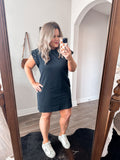Simple Studded Black Dress