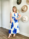 Bloom Midi Dress - Blue
