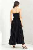 Black Strapless Tiered Dress RESTOCK