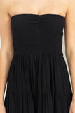 Black Strapless Tiered Dress RESTOCK