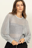 Sheer For It Silver Sweater