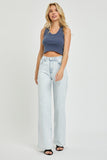 Acid Wash Wide Leg Jean