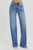 Perfect Wide Leg Tummy Control Risen Jeans