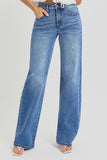 Perfect Wide Leg Tummy Control Risen Jeans