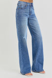 Perfect Wide Leg Tummy Control Risen Jeans