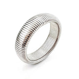 Baia Thick Coil Bangle Bracelet SILVER