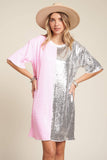 Half Hearted Sequin Mini Dress