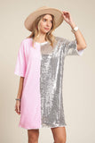 Half Hearted Sequin Mini Dress