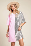 Half Hearted Sequin Mini Dress