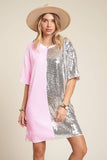 Half Hearted Sequin Mini Dress