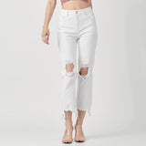 White Straight Fit Jeans