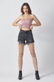 Black Denim Stevie Shorts