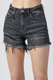 Black Denim Stevie Shorts