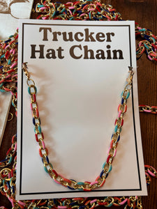 Colorful Dipped Gold Trucker Chain