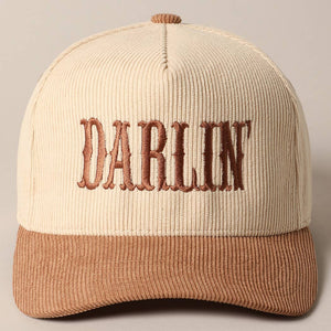 DARLIN' Corduroy Trucker Hat