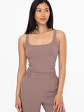 Taupe Square Neck Tank