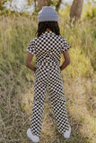Checkered Girls Romper