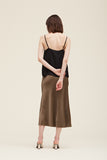 Cocoa Satin Skirt