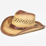 Straw Braid Bead Strap Cowboy Hat