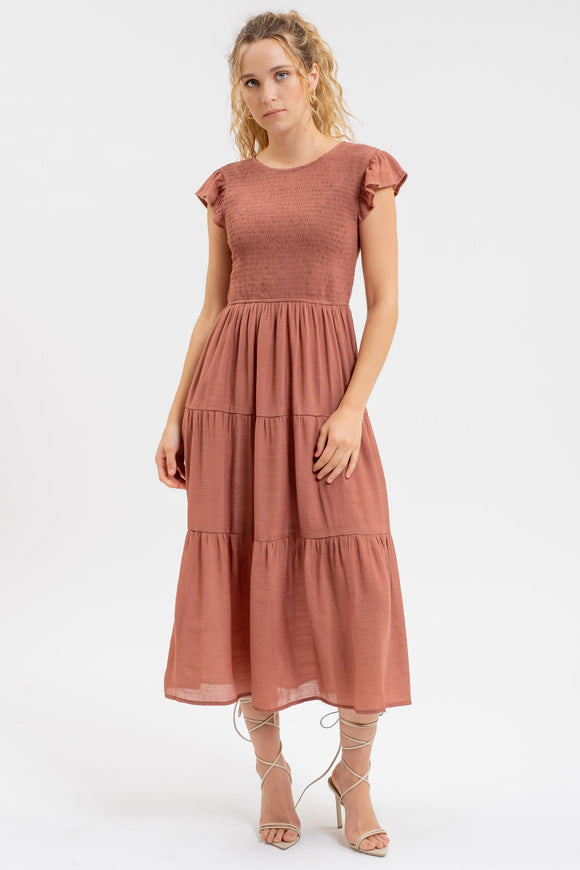 Terracotta Midi Dress