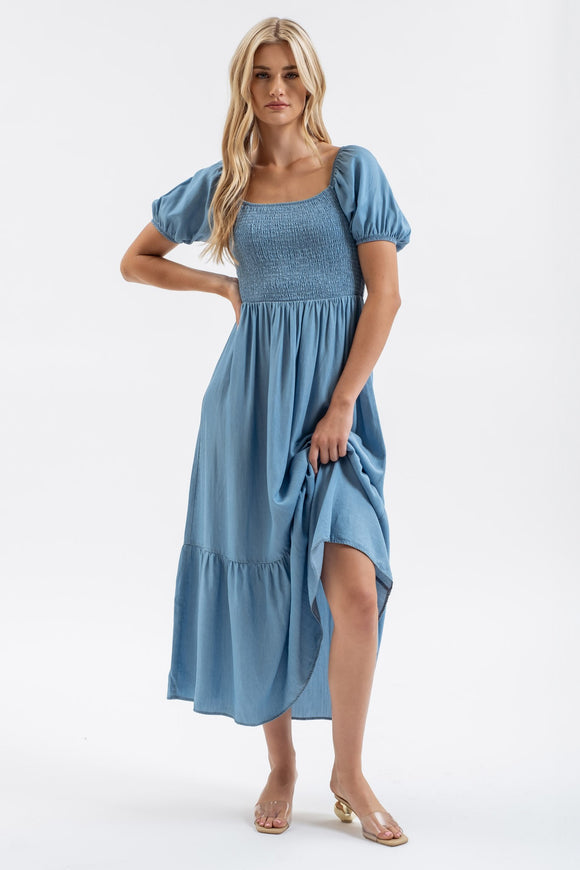 Chambray Midi Dress