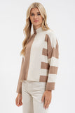 Neutral Color Block Sweater