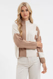 Neutral Color Block Sweater