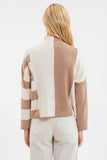 Neutral Color Block Sweater