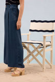 Chambray Wide Leg Trouser