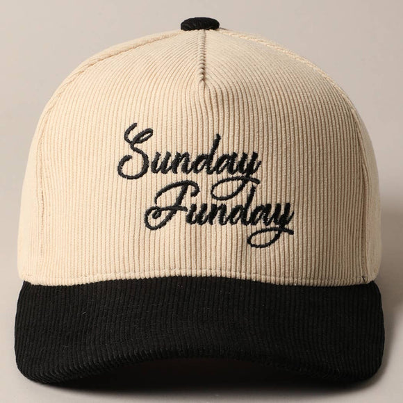 Sunday Funday Corduroy Trucker Hat