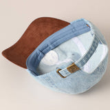 Happy Face Brown Suede + Denim Hat