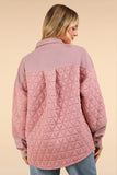 Blush Quilted Oversized Jacket