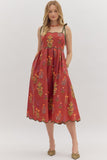 Autumn Meadows Scalloped Dress