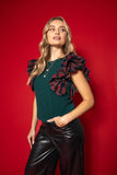 Ruffled with Plaid Top